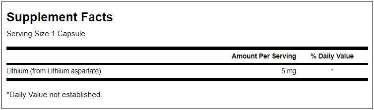 Ασπαστατικό λίθιο 5 mg 100 κάψουλες