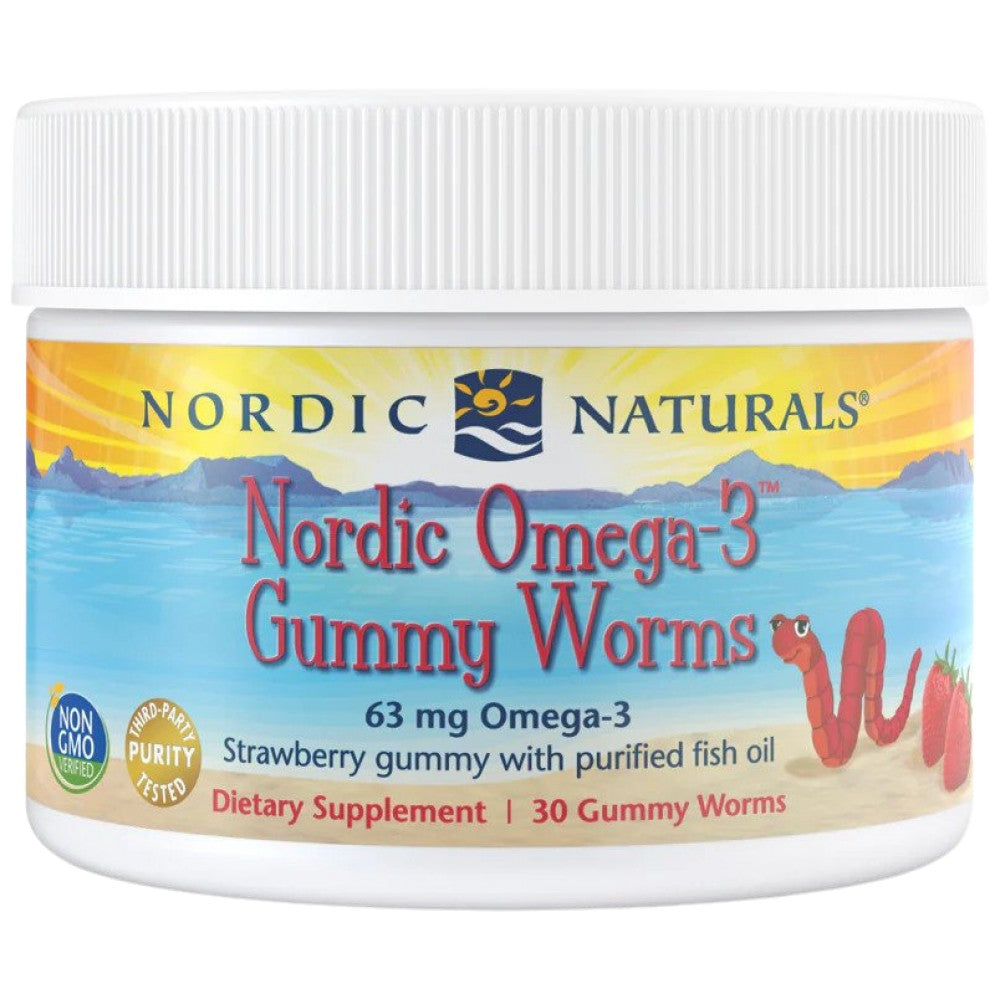 Nordic Omega -3 Gummy Worms 63 mg - 30 κάψουλες μασώματος