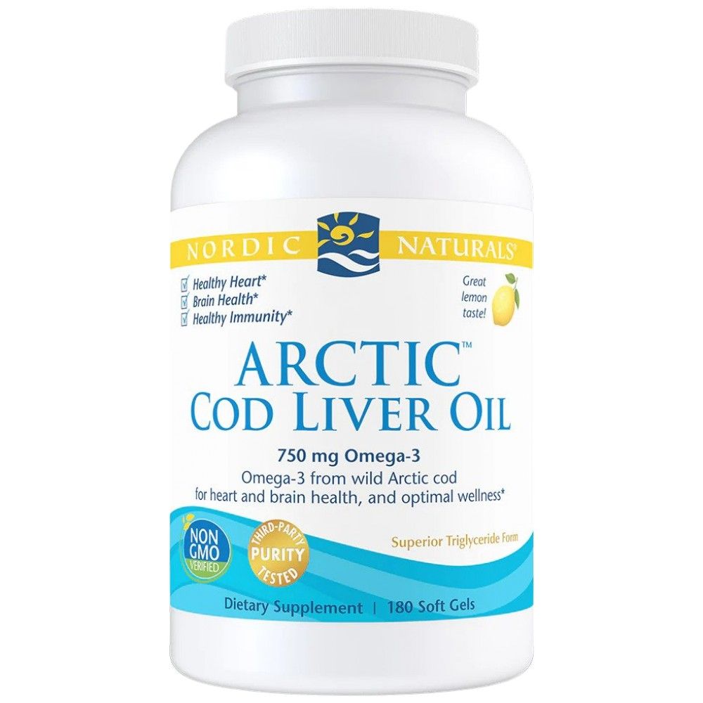 Λάδι από ήπαρ Arctic Cod 750 mg - 180 κάψουλες πηκτής