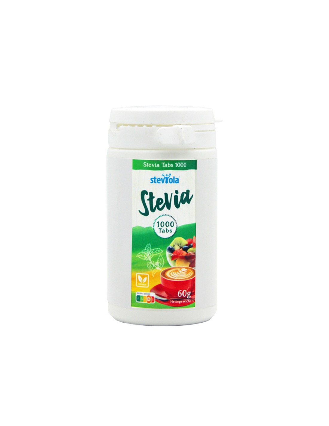 Stevia με ερυθριτόλη, 1000 δισκία, 60 g
