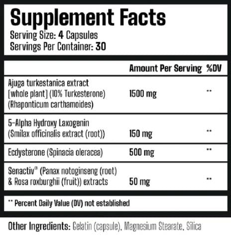 Nattyquad | Φυσική στοίβα κτιρίου μυών - 120 κάψουλες