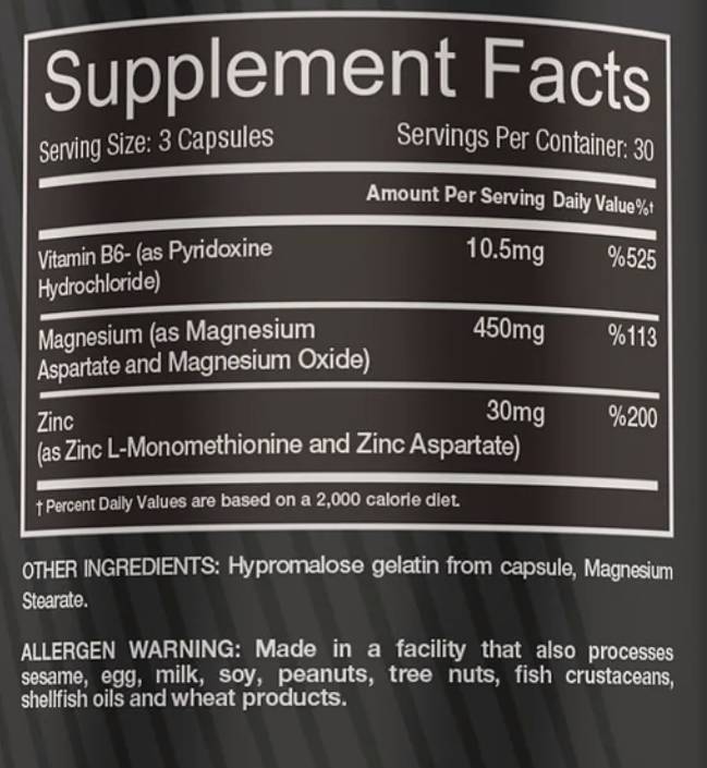 Zma | Με ψευδάργυρο, μαγνήσιο και κάψουλες B6 90