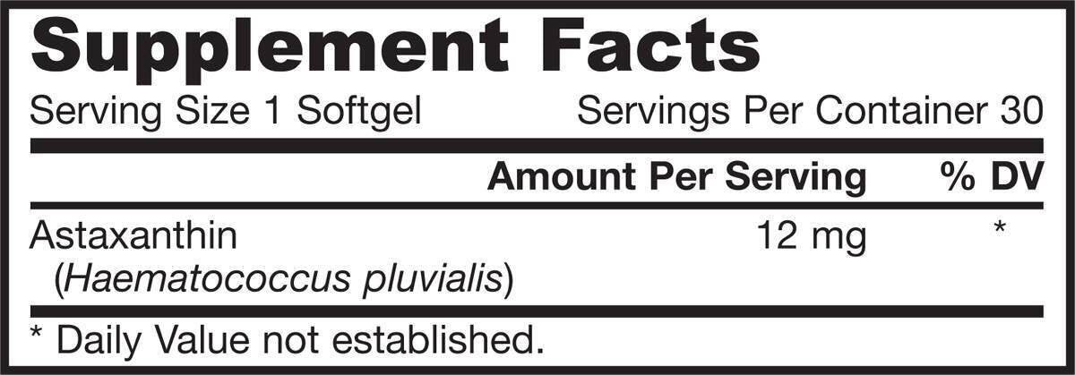 Astaxanthin 12 mg - 30 κάψουλες γέλης