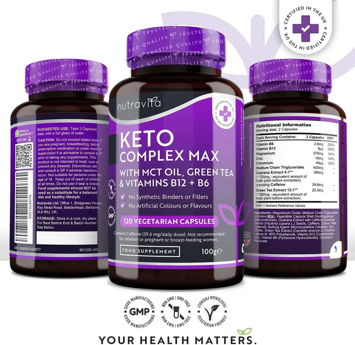 Keto Complex Max /120 κάψουλες, 60 δόσεις/ <tc>Nutravita</tc>