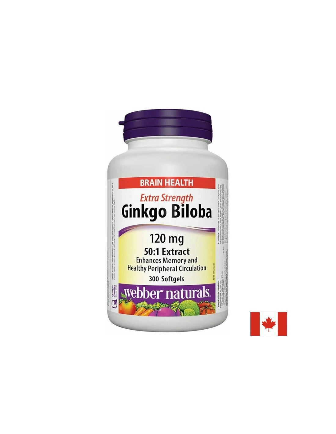 Ginko anyba - Pamet, concentraciya and krъvoobraщenie, highconcentrated formula, 120 mg x 300 softgel capsuli