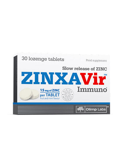 Ψευδάργυρος 15 mg/ZINXAVir Immuno 30 μασώμενα δισκία <tc>Olimp</tc>