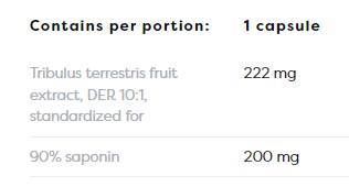 Tribulus terrestris 90% | 200 mg saponins - 90 κάψουλες