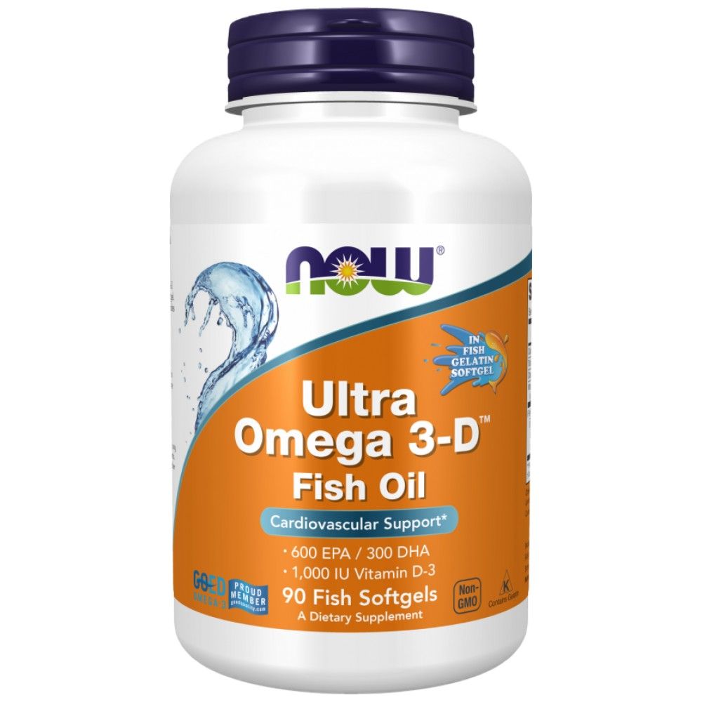 Ultra Omega 3-D με κάψουλες γέλης βιταμίνης D-3-90
