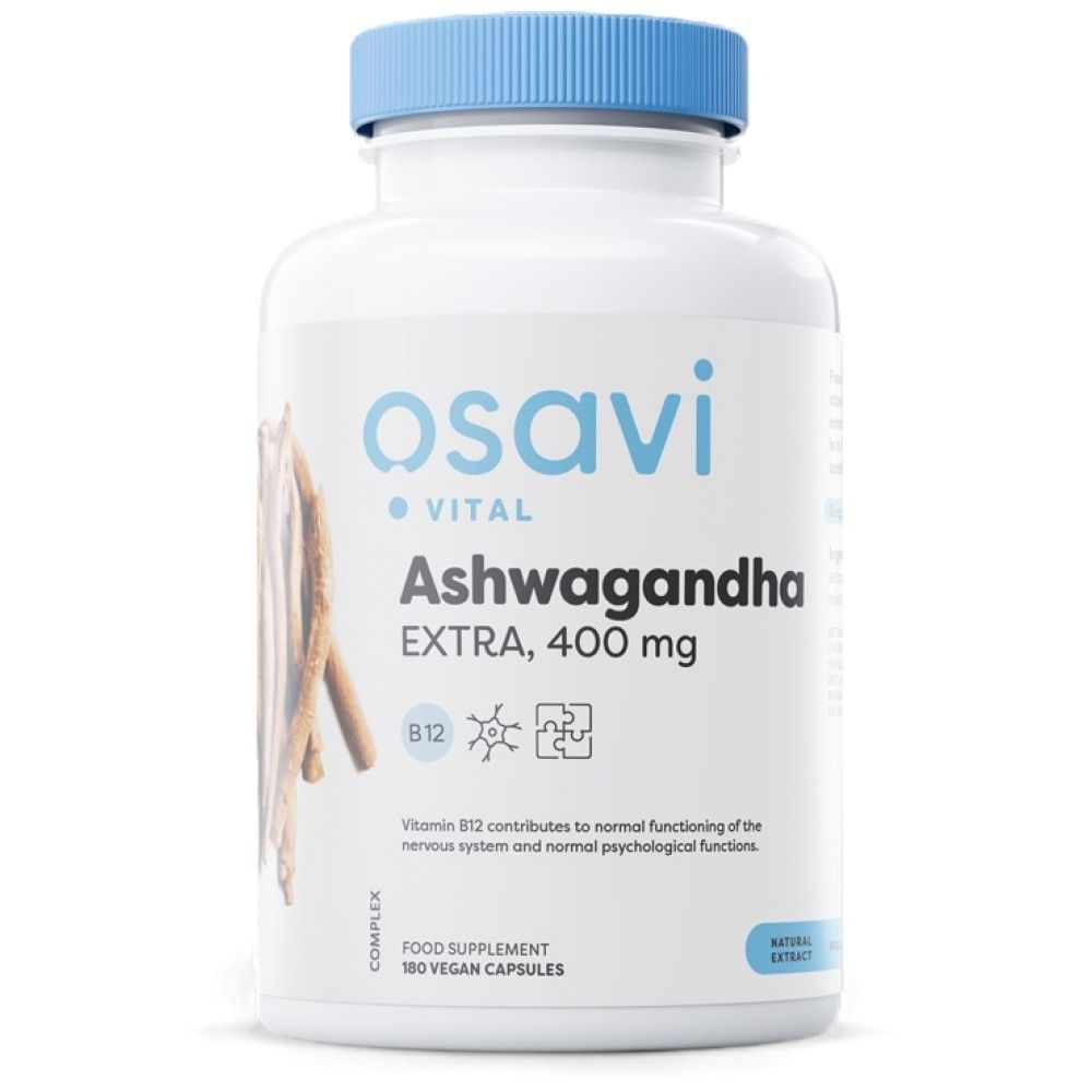 Ashwagandha επιπλέον 400 mg - 180 κάψουλες