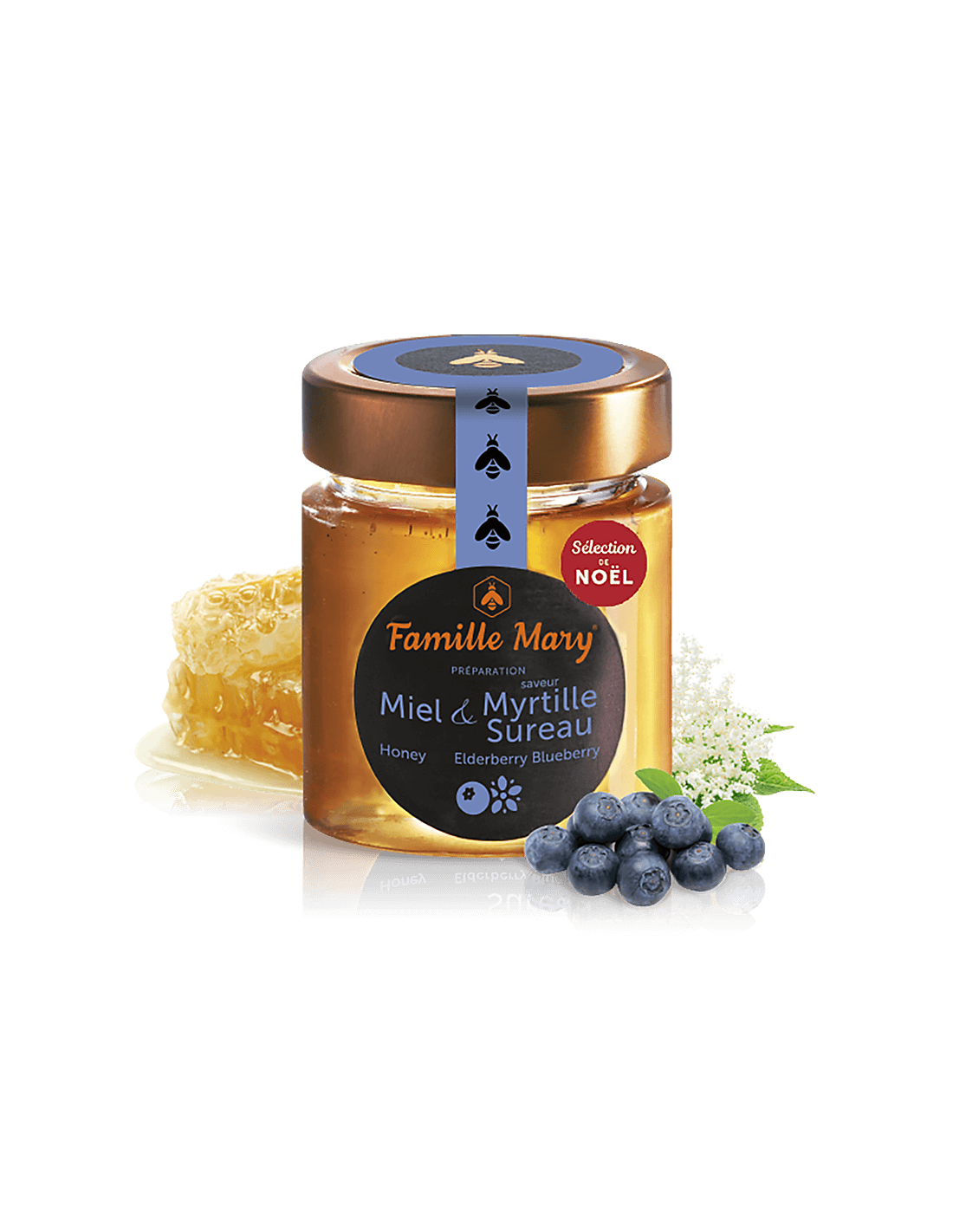Μέλι ακακίας με αθώο βατόμουρο και elderberry, 170 g