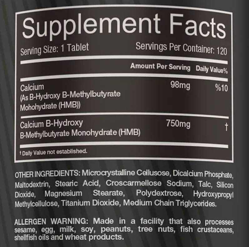 HMB 750 mg 120 δισκία