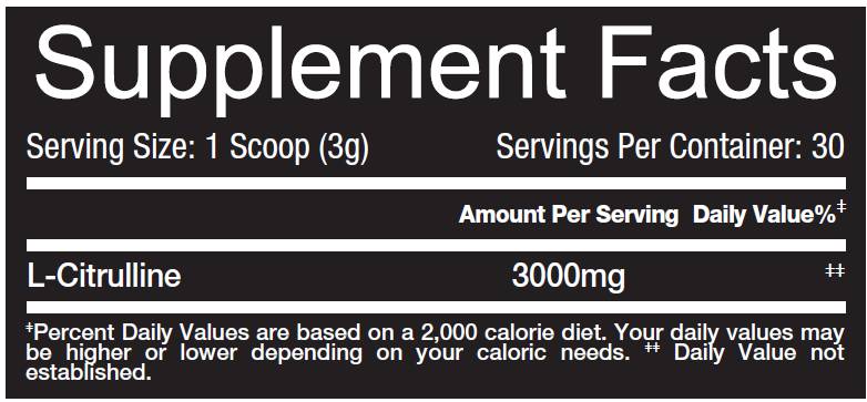 Σκόνη L-Citrulline 90 γραμμάρια