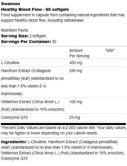 Υγιή ροή αίματος 60 κάψουλες πηκτής
