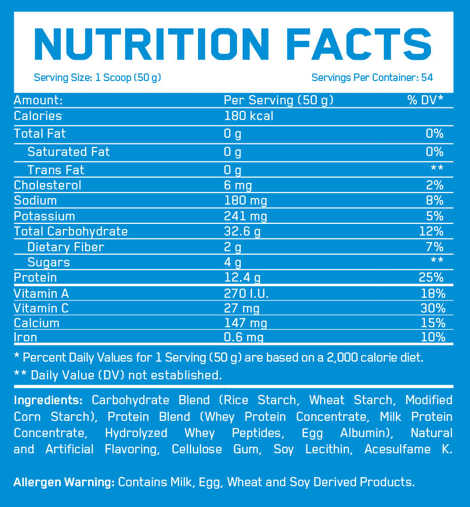 Mass Build Gainer - 2,72 κιλά