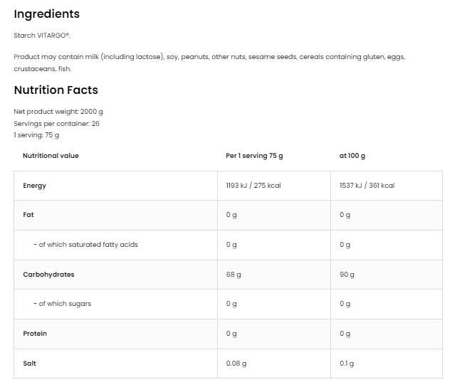 <tc>VITARGO</tc> | Ταχύτερο καύσιμο σώματος - 1000 γραμμάρια