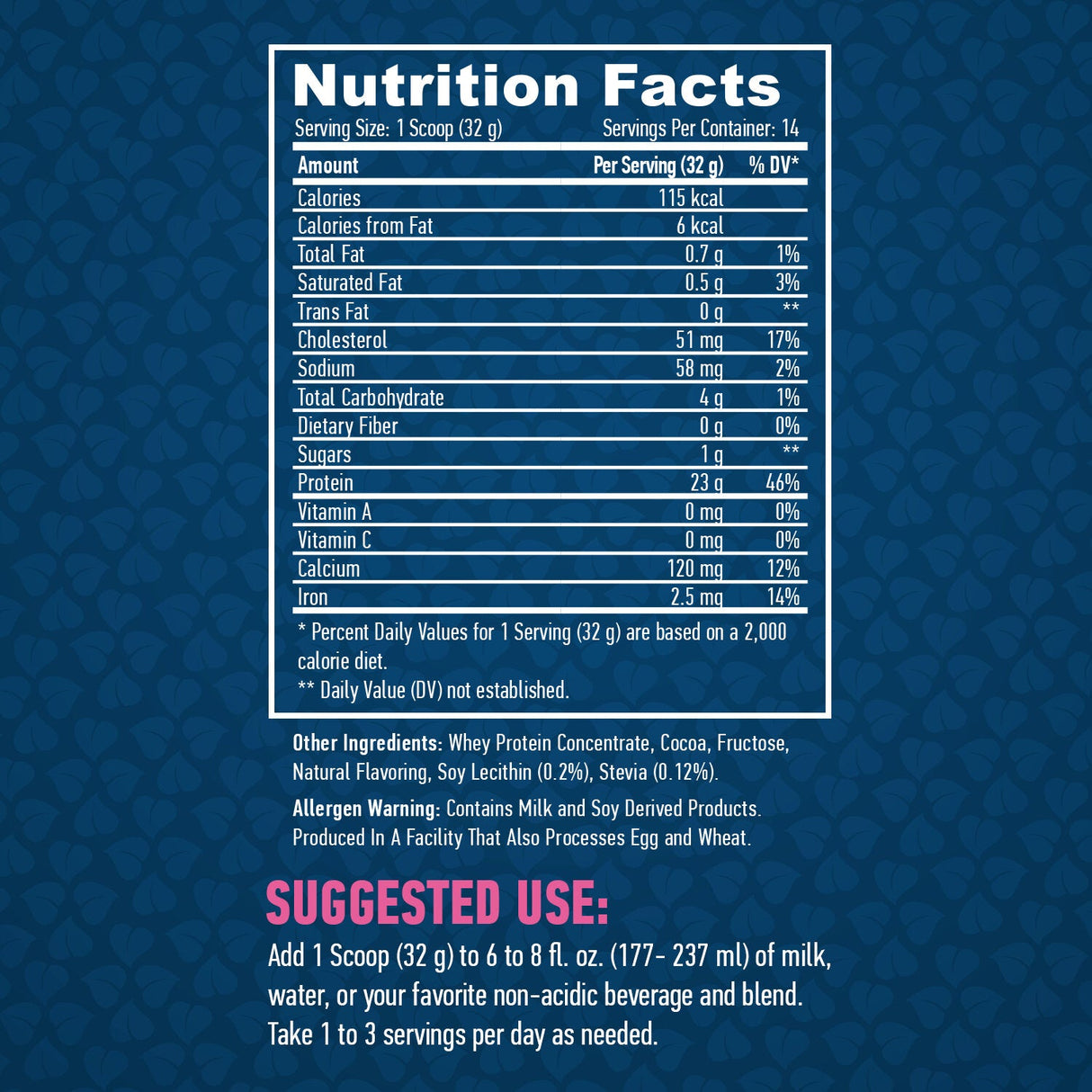 100% All Natural Whey Protein / Natural Cacao - 0.454 kg - Feel You