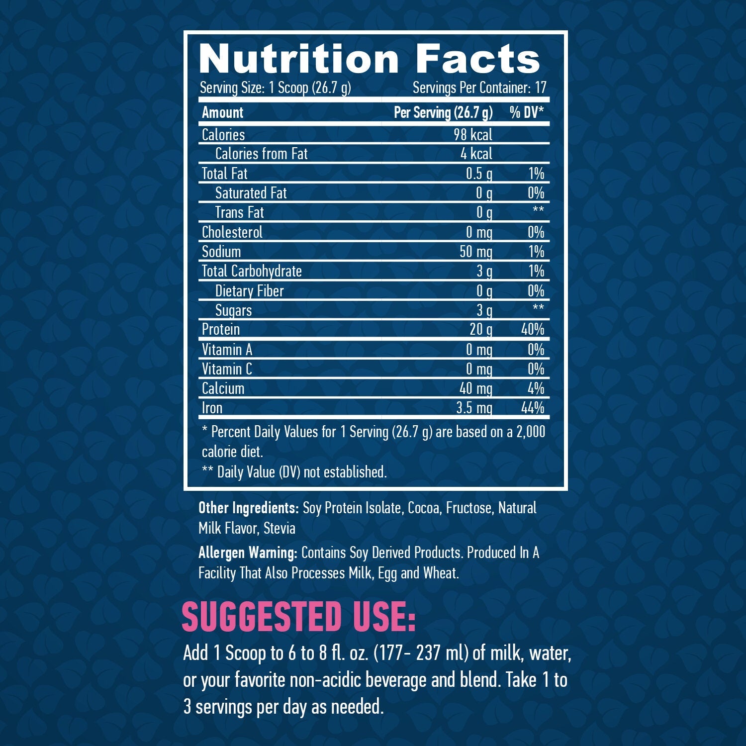 100% Soy Protein Isolate / NON GMO - Feel You