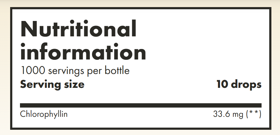 Χλωροφύλλη τρόφιμα Γερμανία (50 mL)
