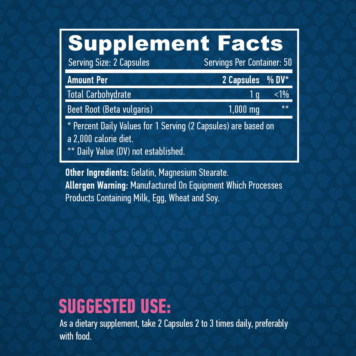 Beet root /Beta Vulgaris/ 500mg / 100 Caps - Feel You