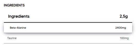 Σκόνη βήτα -αλανίνης - 300 γραμμάρια