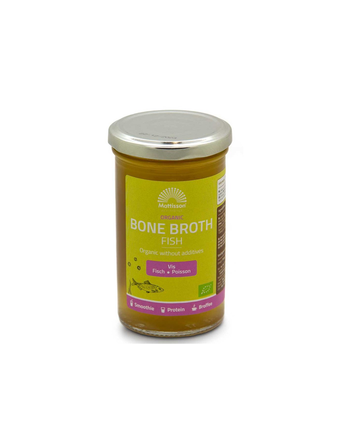 Ζωμός από κόκαλα ψαριού Bio, 240 ml <tc>Mattisson Healthstyle</tc>