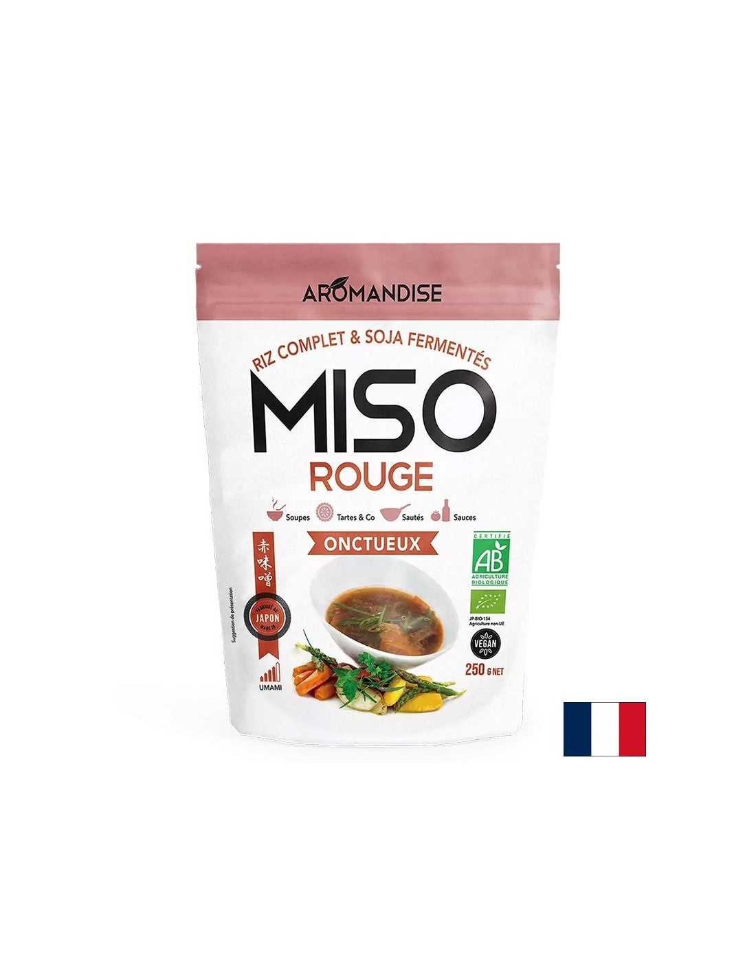 Κρεμώδες κόκκινο Miso με έντονη γεύση umami - Για την παρασκευή σούπες, πιάτα, ζωμούς, σάλτσες, 250 γρ.