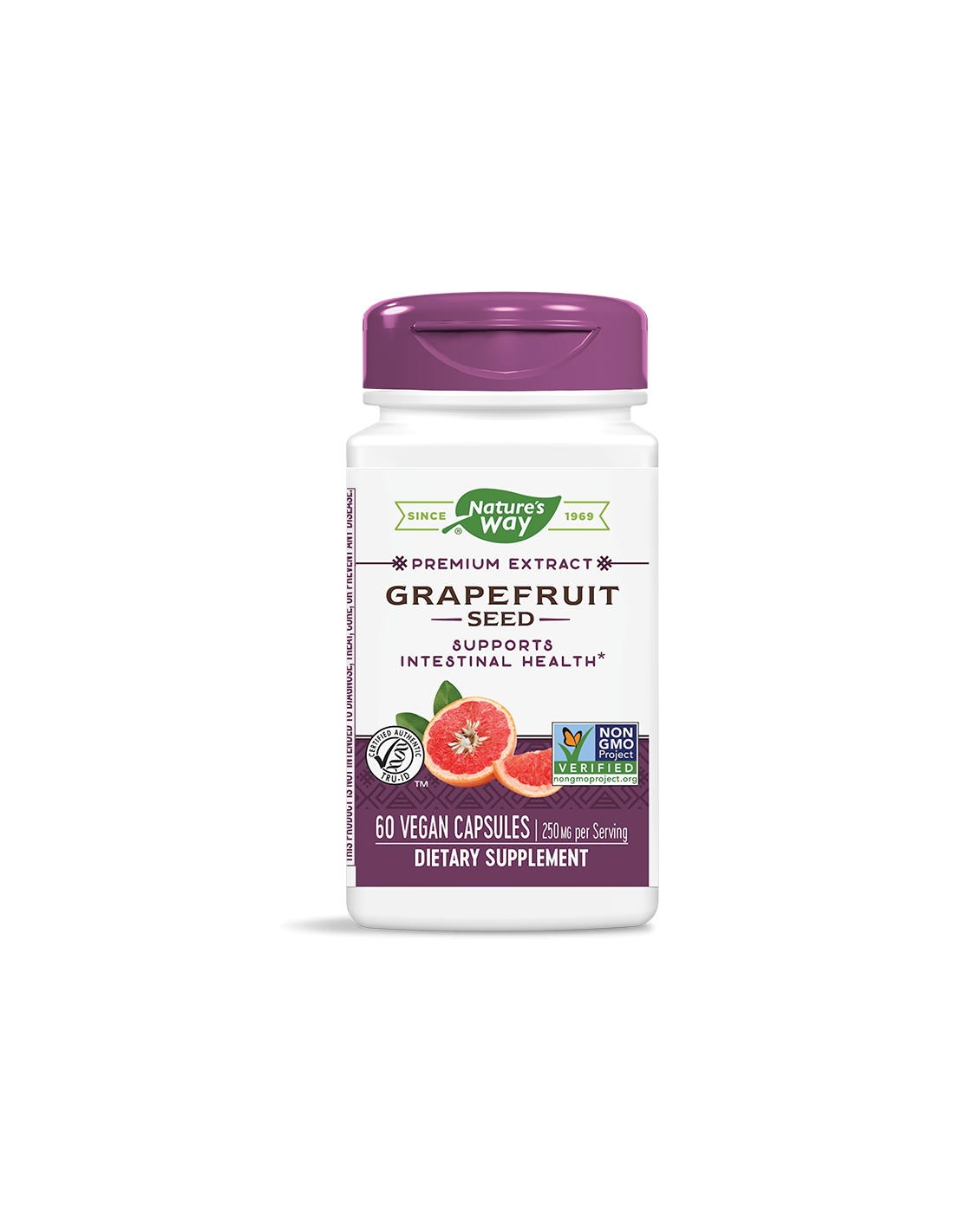 Grapefruit - Premium Extract - Ανοσοποιητική υποστήριξη και άνεση στο στομάχι, 250 mg, 60 κάψουλες