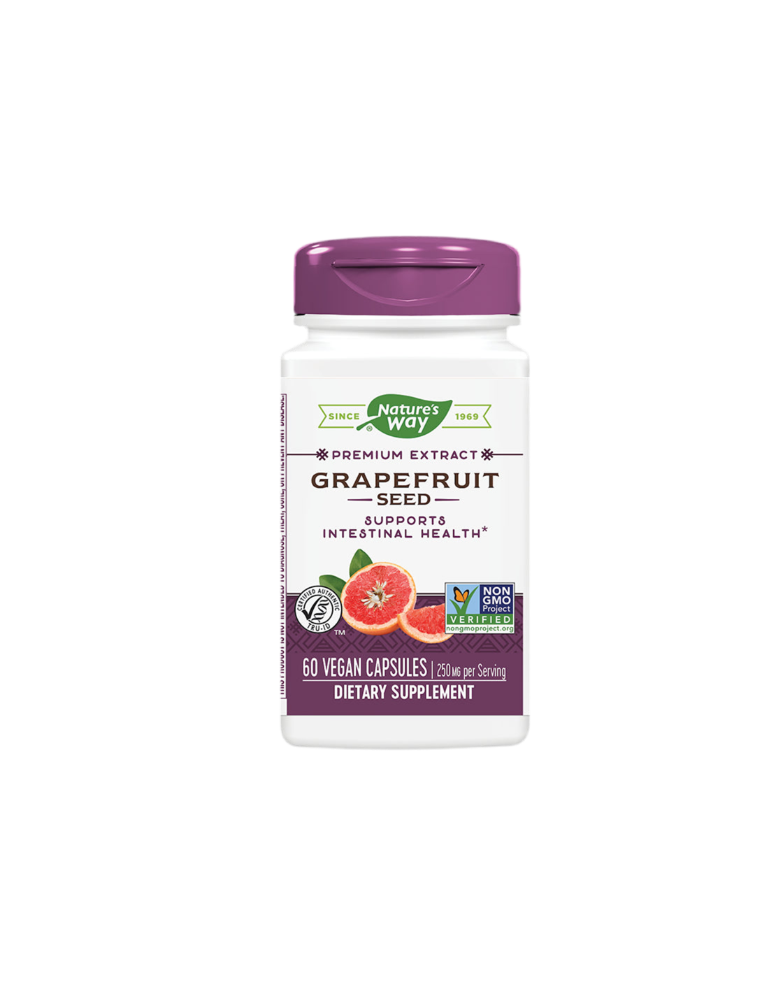 Grapefruit - Premium Extract - Ανοσοποιητική υποστήριξη και άνεση στο στομάχι, 250 mg, 60 κάψουλες