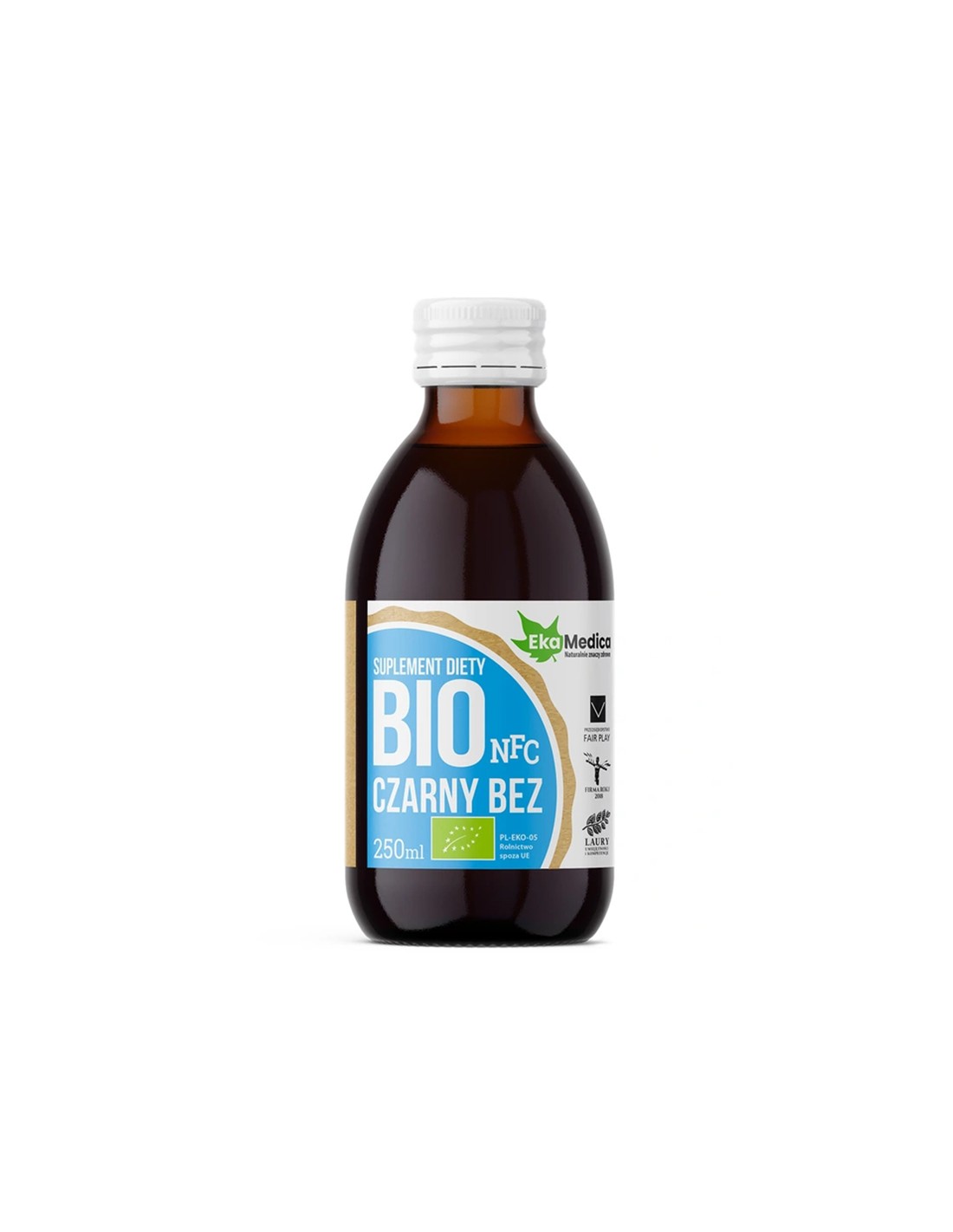 Οργανικός χυμός Elderberry με Acerola και φυσική βιταμίνη C - ανοσία και αναπνευστικό σύστημα, 250 ml, 5 ή 10 δόσεις
