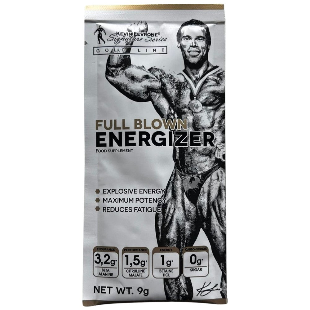Χρυσή γραμμή/πλήρης φουσκωτή Energizer Pre-Workout/δείγμα 9 γραμμάρια