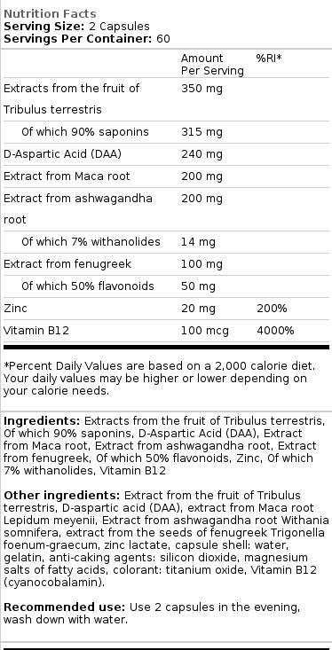 ΑΝΤΙΜΕΤΩΠΙΣΗ ΑΝΘΡΩΠΙΝΩΝ | Booster τεστοστερόνης - 120 κάψουλες