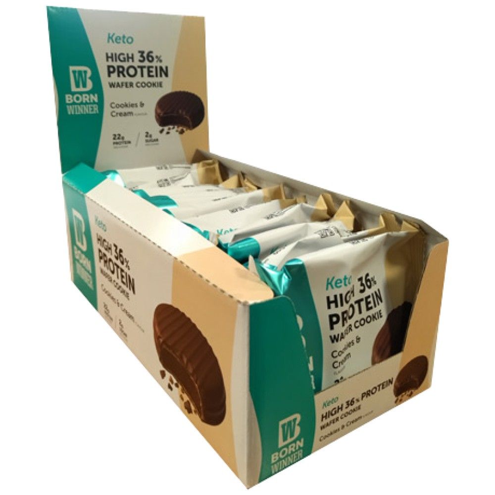 Keto 36% Cookie High Protein Wafer - 12 x 60 γραμμάρια