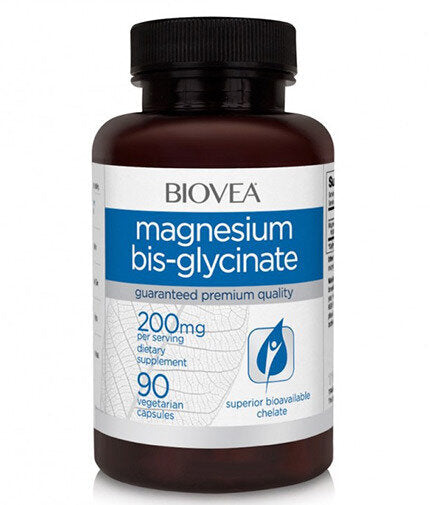 Magnesium Bis-glycinate 200 mg / 90 Caps - Nutra Best Europe