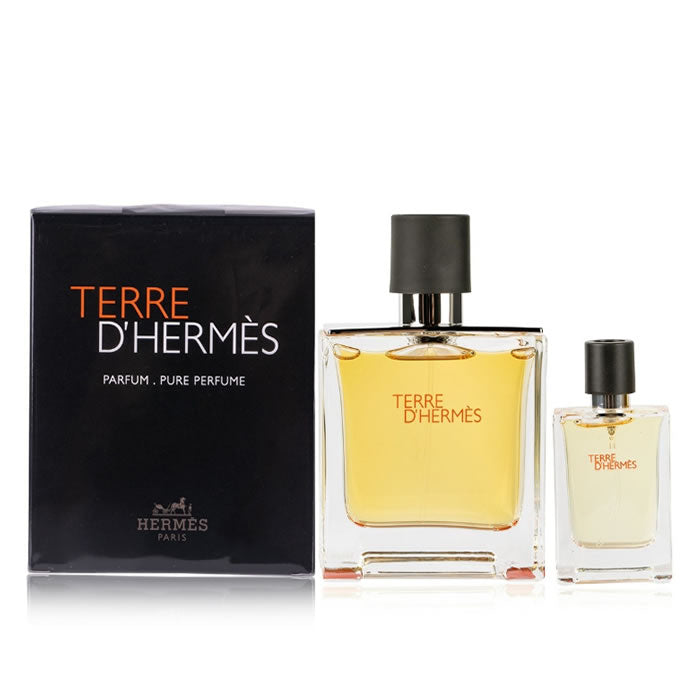 Hermes terre d'ermes eau de parfum σπρέι 75ml σετ 2 τεμάχια