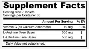 Arginine-Citrulline Sustain 120 Tabs - Feel You