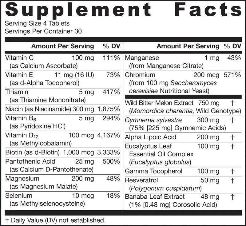Glucose Optimizer - 120 Tablets - Nutra Best Europe