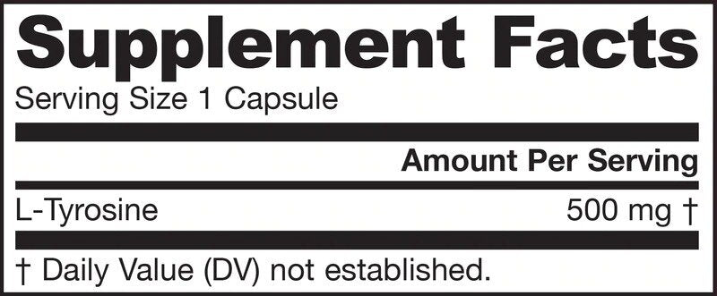 L -τυροσίνη 500 mg - 100 κάψουλες