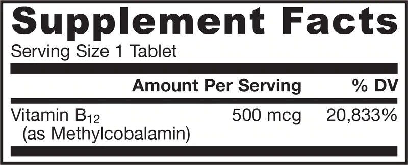 METHYL B -12 500 MCG - 100 Μασέτες Μασέτες