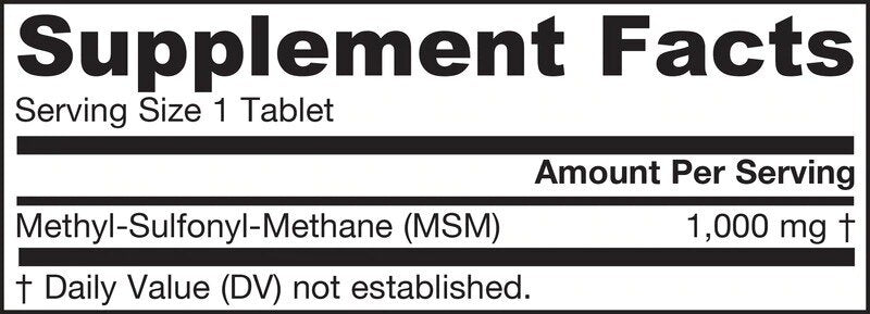 MSM 1000 mg - 120 δισκία
