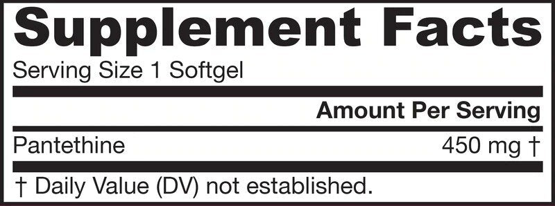 Pantethine 450 mg - 60 κάψουλες γέλης