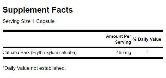 Catuaba Bark 465mg/60 Caps - 0