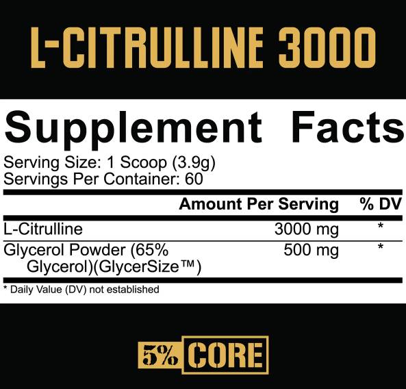 L-Citrulline 3000 | με Glycersize ™ - 234 γραμμάρια