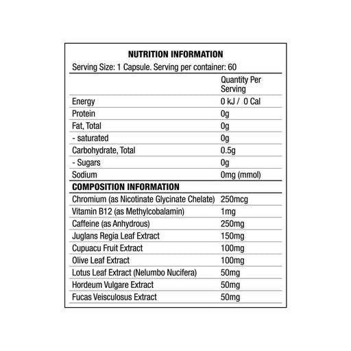 Χάος Cutz | Hardcore Fat Burner - 60 κάψουλες