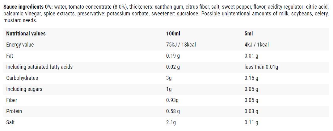 Salsa Mexicana/0 σάλτσα θερμίδων - 500 ml