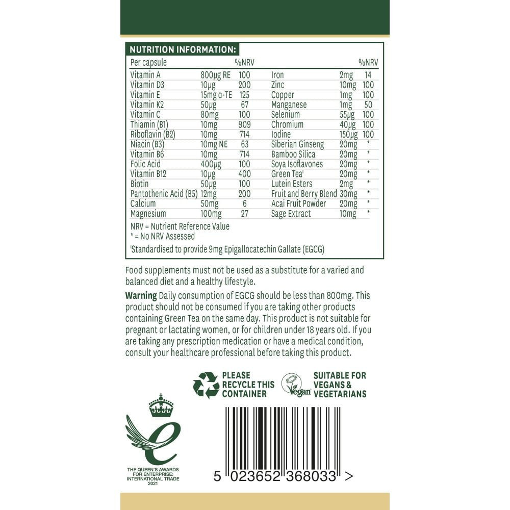 Σύνθετο για τις γυναίκες 50+ (Womens 50+ Multi-Vitamins & Minerals) 30 κάψουλες NatuesAid