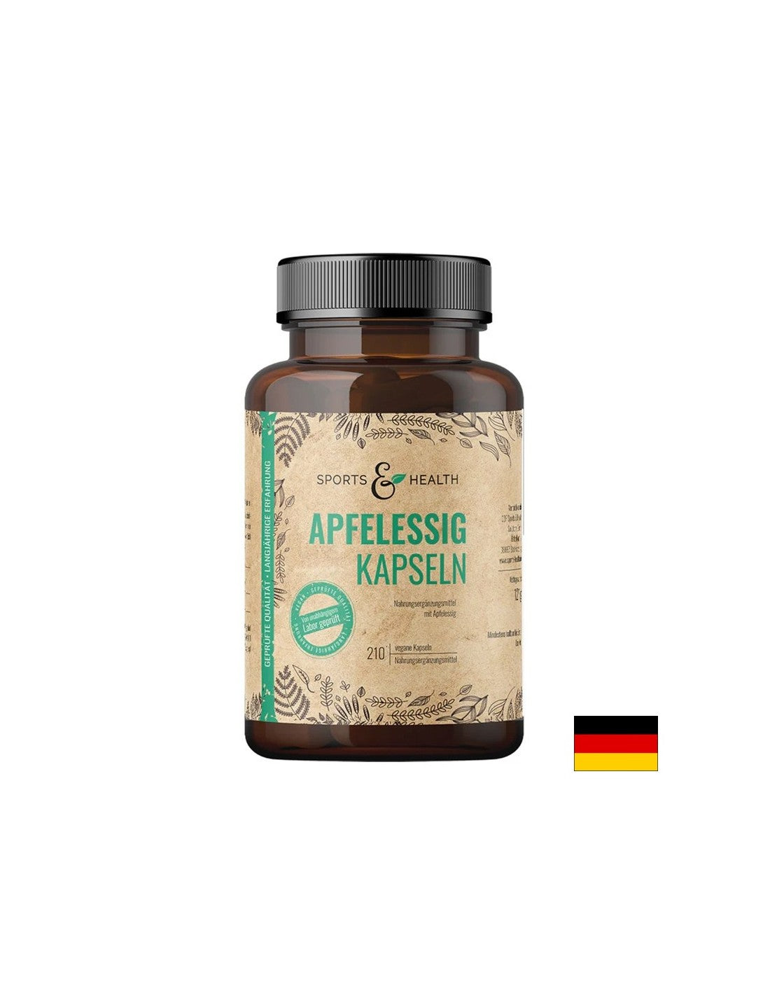 Υγιής μείωση βάρους - Ξύδι μήλου μηλίτη, 500 mg x 210 κάψουλες
