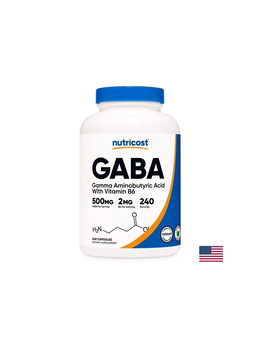 Εγκεφαλικό και νευρικό σύστημα - GABA 500 mg + βιταμίνη Β6 2 mg, 240 κάψουλες