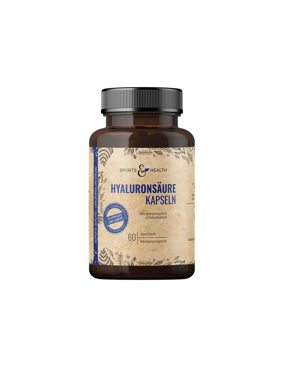Μαλλιά και δέρμα - Υαλουρονικό οξύ 500 mg, 60 κάψουλες <tc>Sports & Health Solutions</tc>