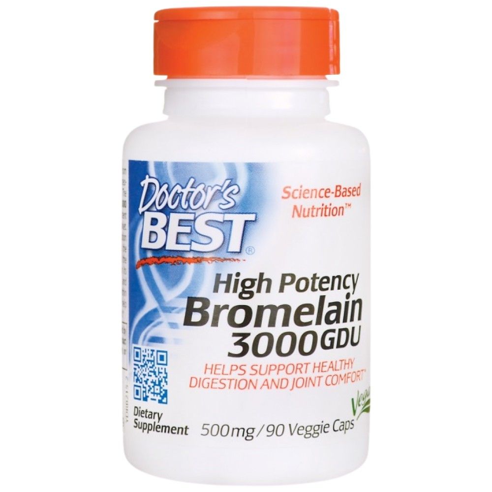 Bromelain 3000 GDU 500 mg | Υψηλή ισχύς - 90 κάψουλες