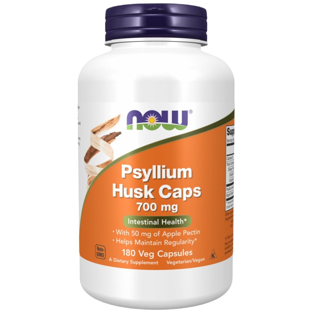 Psyllium Husk 700 mg | με πηκτίνη μήλου - 180 κάψουλες